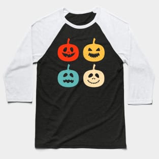 Pumpkin Face Baseball T-Shirt
